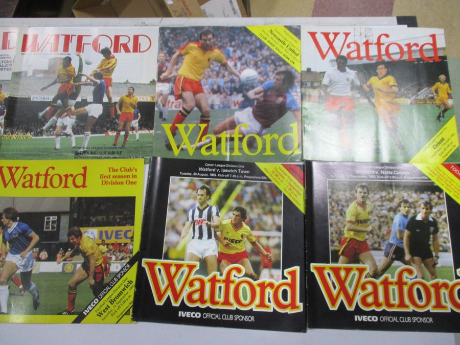 A collection of 1980's Watford Football Club match day programmes - Image 7 of 8