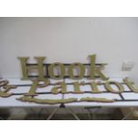 A gilt letter sign 'Hook & Parrot' (Seaton)