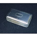 A Nathaniel Mills hallmarked silver snuff box.