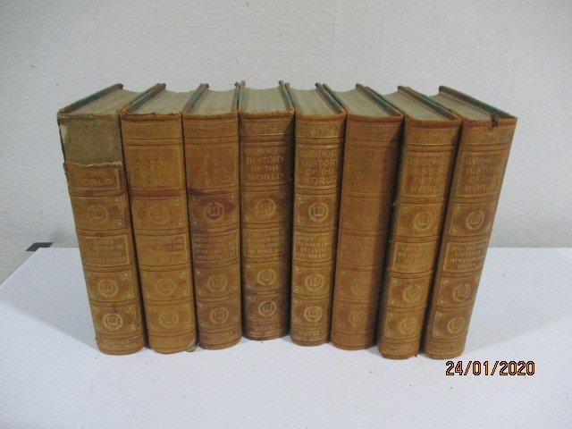 Eight volumes of Harmsworth History Of The World