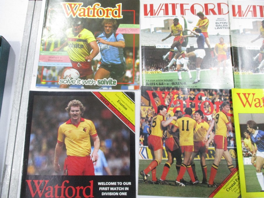 A collection of 1980's Watford Football Club match day programmes - Image 6 of 8