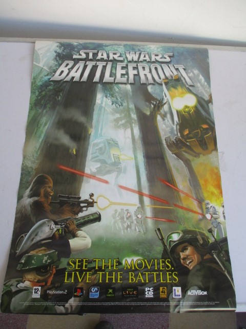 A Star Wars Episode 1 film poster along with a Star Wars Battlefront poster - Image 6 of 7