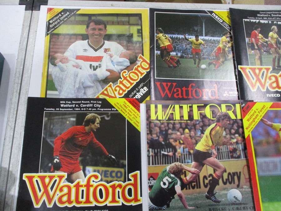 A collection of 1980's Watford Football Club match day programmes - Image 4 of 8
