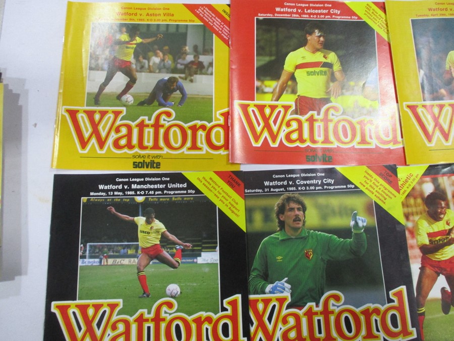 A collection of 1980's Watford Football Club match day programmes - Image 2 of 8