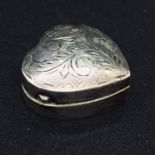 A 925 silver heart shaped pill box