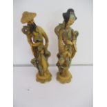 Two oriental figures of a lady and gent