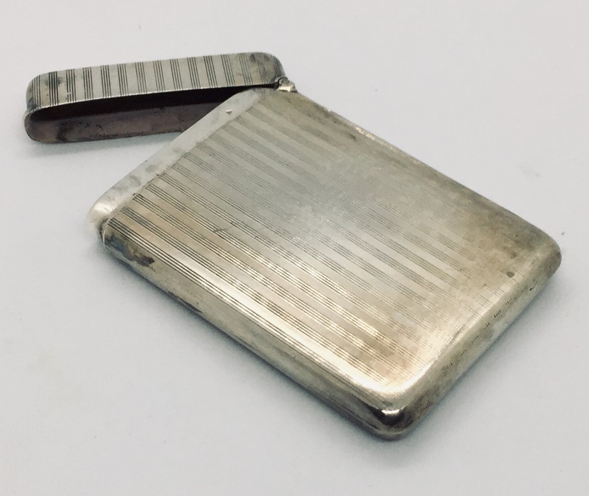 A hallmarked silver card case - Image 2 of 4