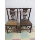 A pair of Georgian country chairs