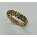 A 9 ct gold diamond dress ring