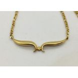 An 18 ct gold pendant with integral chain, 7.6g