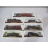 A collection of seven boxed 'collectable locomotives'