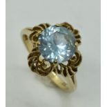 A 9ct gold topaz dress ring