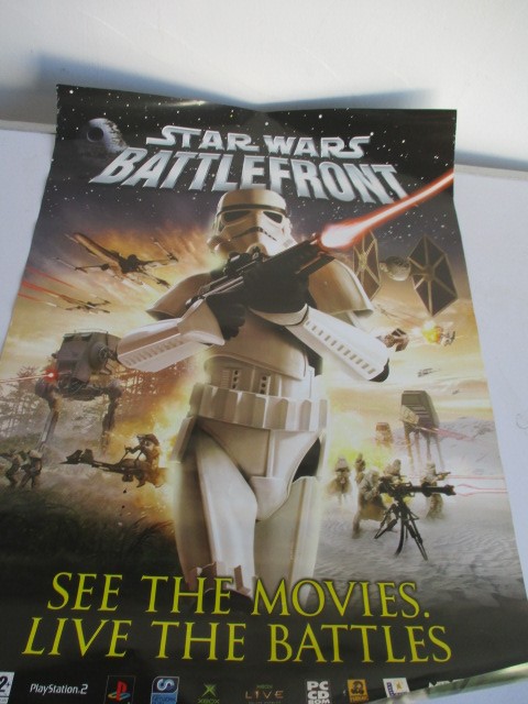 A Star Wars Episode 1 film poster along with a Star Wars Battlefront poster - Image 7 of 7