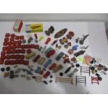 A collection of diecast vehicles by Lesney etc, lead farm yard animals etc