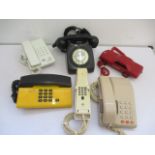 Collection of six various telephones