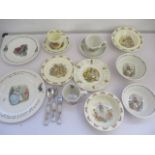 A collection of Bunnykins and Beatrix potter china etc