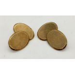 A pair of 9ct gold cufflinks, 8.2g