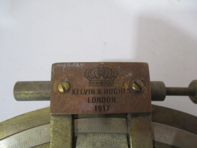 A brass sextant by Kelvin & Hughes in wooden box - Image 6 of 12