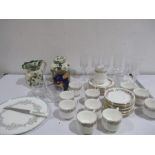 A Paragon 'Belinda' part tea set along with glass ware etc