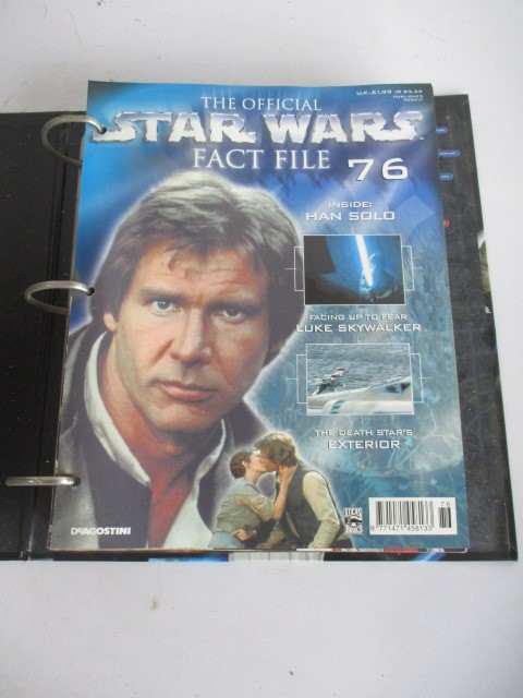 A collection of De Agostini Star Wars Official fact files in binders, magazine 108 signed by - Image 3 of 12