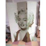 A three fold Marilyn Monroe screen