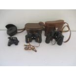 Three pairs of binoculars including Flagship, Scope Pilot and Hartman Wetzlar 117