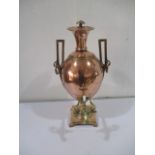 A copper samovar