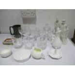 A collection of Coalport figures and china along with glassware etc