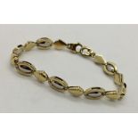 A 9 ct gold bracelet, weight 10.3g