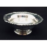 A hallmarked silver footed dish by Walker & Hall