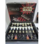 A boxed Star Wars Episode 1 chess set