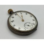 A 925 silver Swiss pocket watch with subsidiary second dial