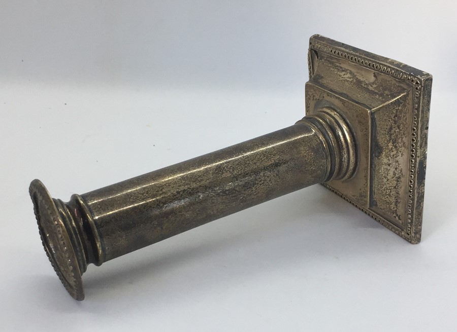 A hallmarked silver candlestick, 16cm height - Image 2 of 2