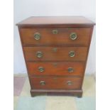 A small Victorian chest of four drawers