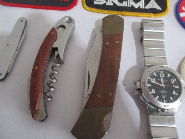 A collection of knives, patches, watch etc - Image 3 of 7