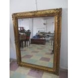 A continental 19th century gilt framed mirror