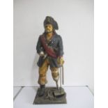 A resin figure of a pirate - 97cm Height