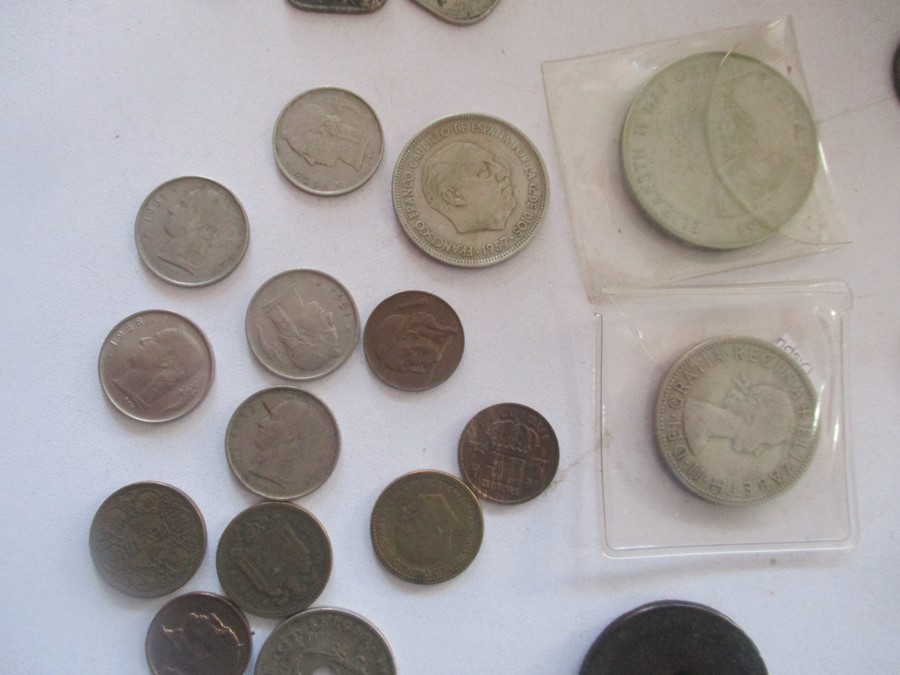 A collection of various coins in a Victorian money box - Image 3 of 11