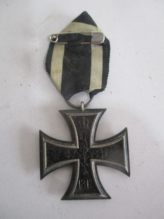 A WWI Iron Cross ( 1914), a German 40 year service medal, West Wall medal and a Brunswick war - Image 3 of 9