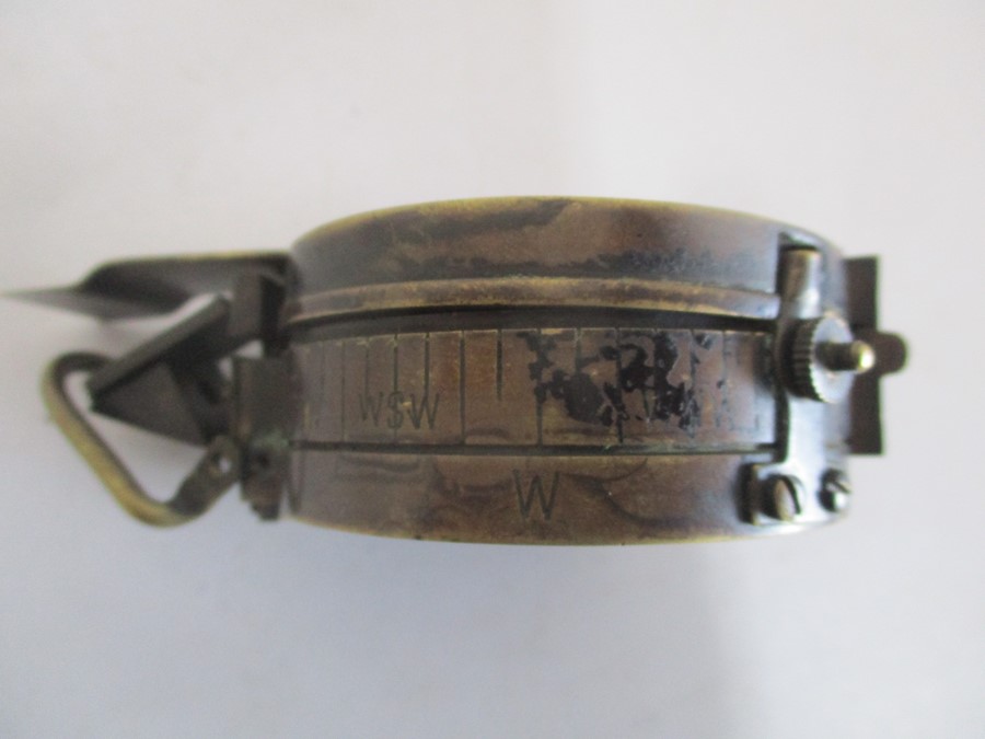 A WWI brass compass with later German insignia added - Image 5 of 6