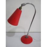 A vintage "anglepoise" lamp with adjustable base and head