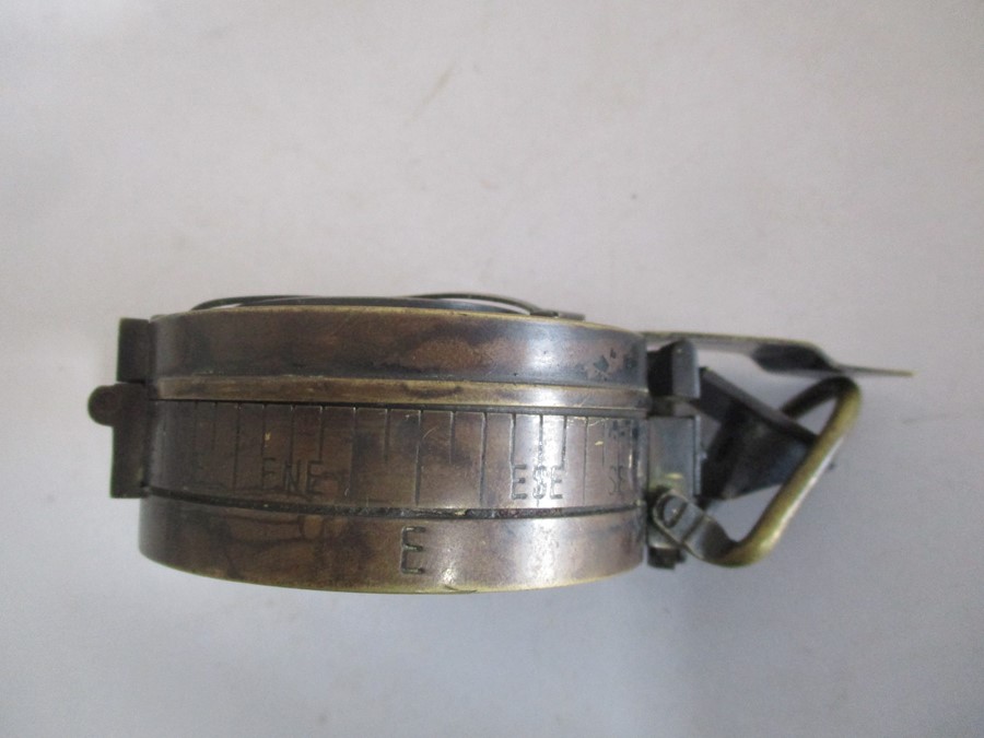 A WWI brass compass with later German insignia added - Image 4 of 6