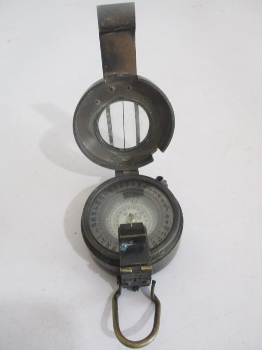 A WWI brass compass with later German insignia added - Image 6 of 6