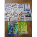 A small collection of mainly Leeds United football programmes dating from 1968-1973 along with a