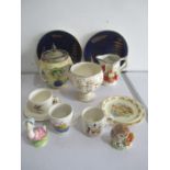 A collection of china including a 19th Century Staffordshire pottery commemorative jug of Lord