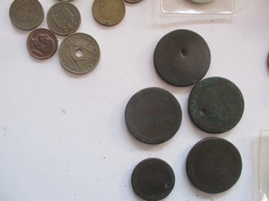 A collection of various coins in a Victorian money box - Image 4 of 11