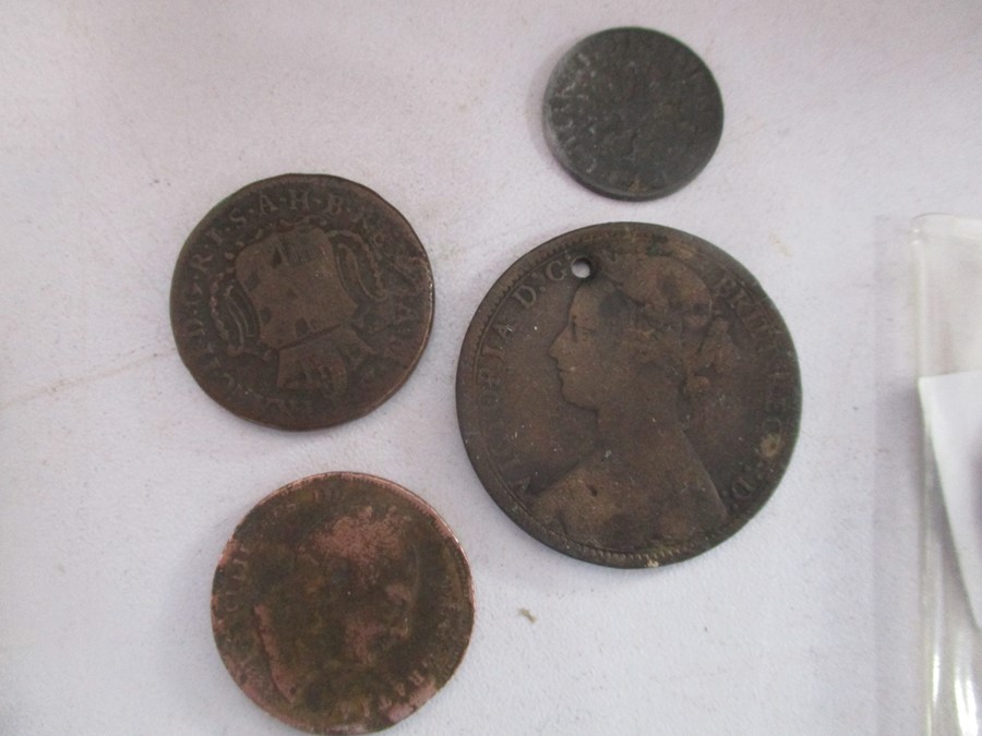 A collection of various coins in a Victorian money box - Image 7 of 11