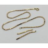 A scrap 9 ct gold chain, 7.8g