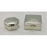 Two 925 silver pill boxes