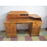 A pine computer desk